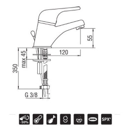 Nobili Mistral Junior MJ16118/2CR Смеситель для раковины (хром)