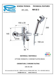 Смеситель Remer для раковины RR N18 напольный (Н=940мм)