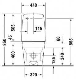 Фото Бачок для унитаза Duravit Esplanade 0872800005, белый
