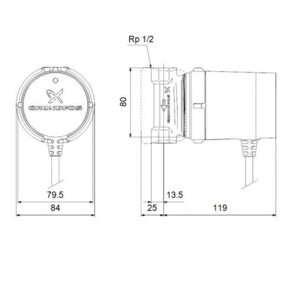 Насос циркуляционный Grundfos COMFORT (97916771) 15-14 B PM