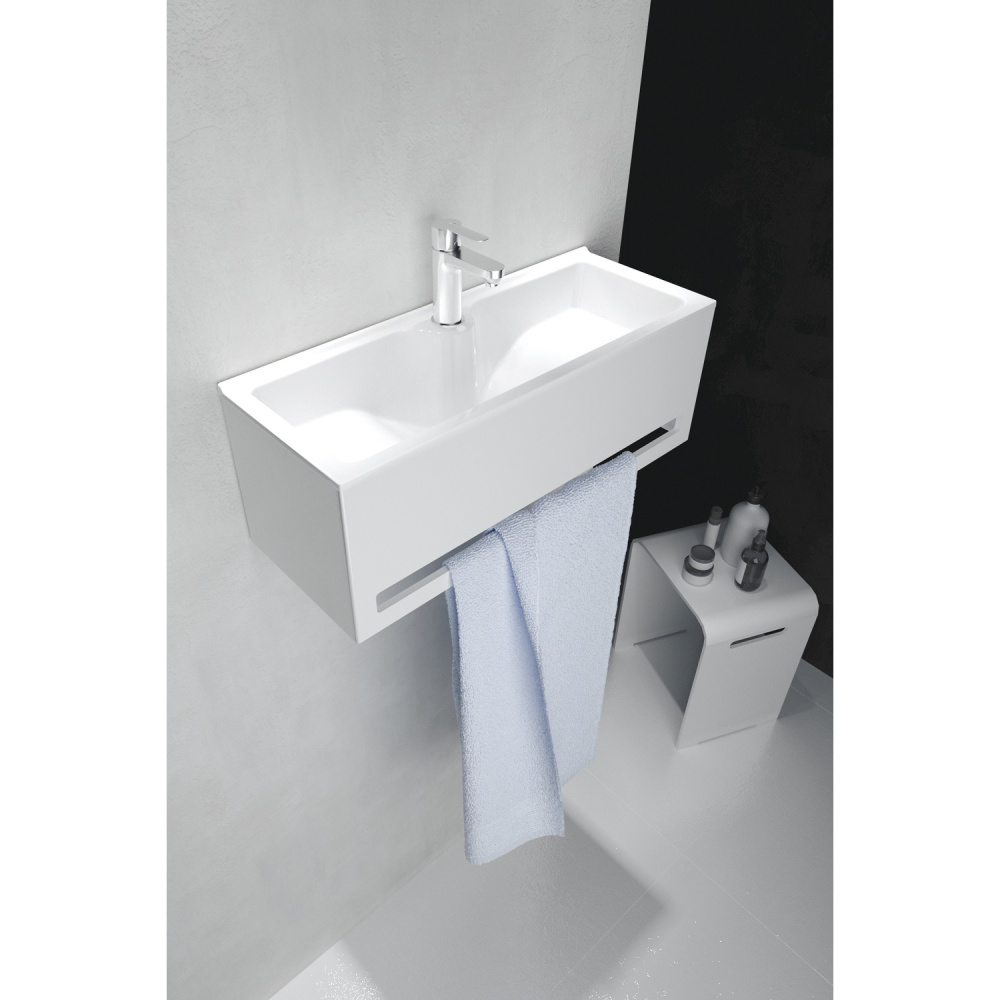 Раковина c панелью 60 см 1MarKa Tiny (У84220) Polytitan (полимерная керамика)