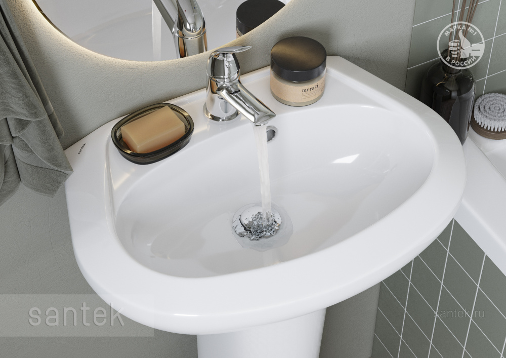 Фото Смеситель Santek Нико для раковины, хром WH5A02005C001