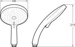 Фото Душевая лейка Jacob Delafon Citrus E12978-CP