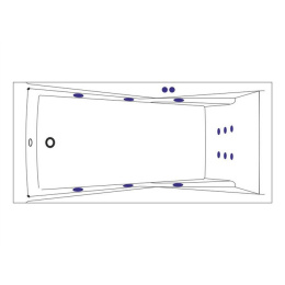 Excellent Palace WAEX.PAL17.LINE Ванна 170x75 "LINE" (хром)