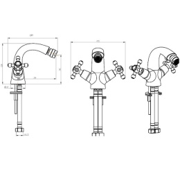 Фото Смеситель для биде Boheme Flora (316-FL) бронза