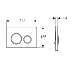 Geberit Sigma 21 115.884.JX.1 Накладная панель для унитаза