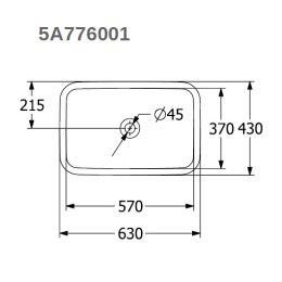 Раковина встраиваемая снизу Villeroy & Boch Architectura 5A776001 (57х37 см)