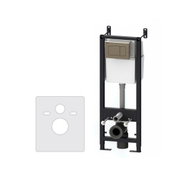 Фото Damixa DX00.I011.0151 Инсталляция для подвесного унитаза с клавишей, глянцевый хром