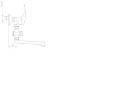 Смеситель для ванны с длинным изливом 603 JUN MOFEM 155-0004-07