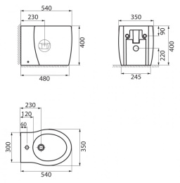 Фото Напольное биде BelBagno Formica BB1030B