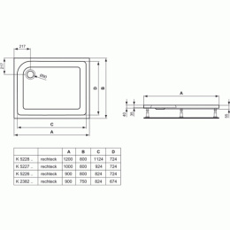 Ideal Standard Washpoint K522801 Душевой поддон