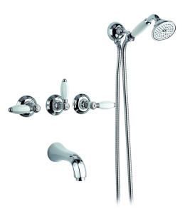 Фото Смеситель Nicolazzi Monterosa 1803CR31 для ванны и душа, хром, ручки керамика