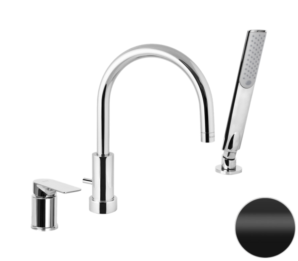 Фото Смеситель для ванны Remer Infinity I07NO, черный матовый