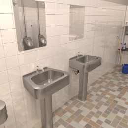 Пьедестал для раковины AN-WB001 антивандальный из нержавеющей стали