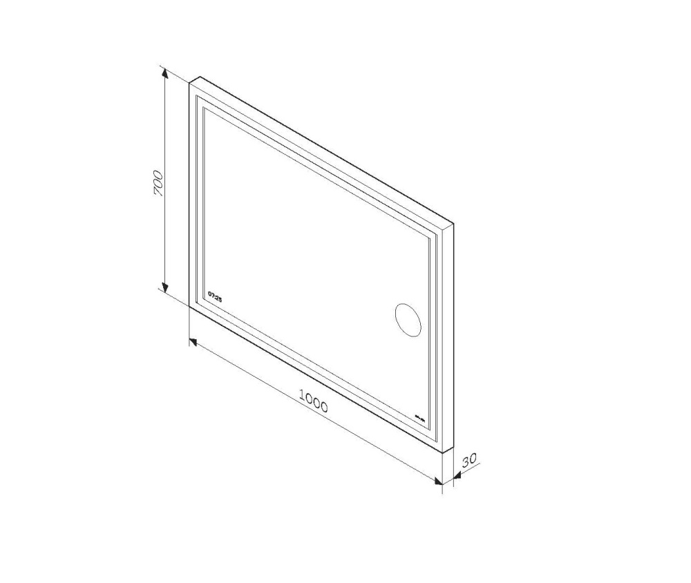 Зеркало с LED-подсветкой Am.Pm Gem (M91AMOX1003WG)