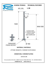 Фото Смеситель Remer для раковины  RR L18 напольный (Н=930мм до излива)