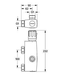 Термостат Grohe Automatic 2000 Compact 34365000