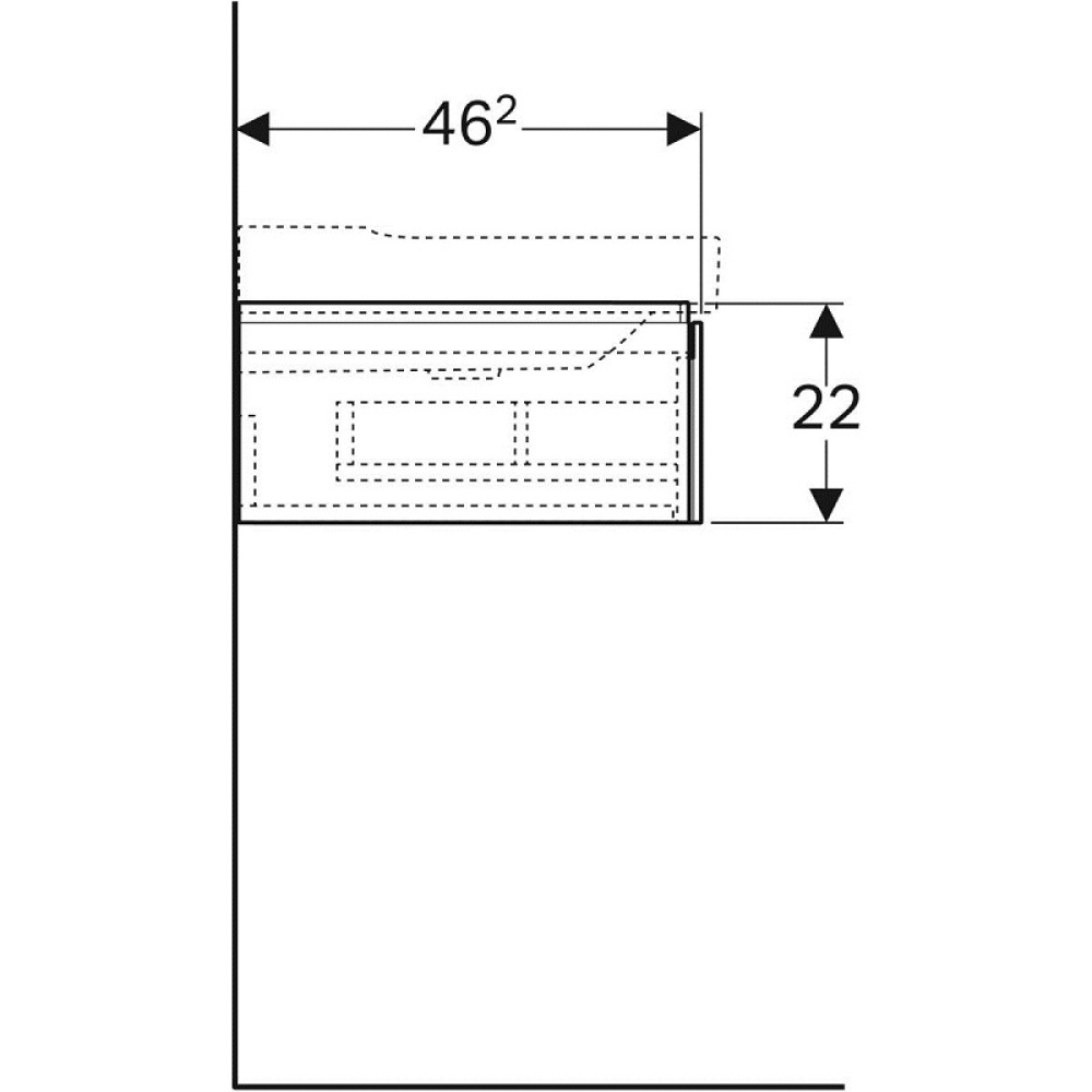Фото Geberit Xeno2 500.505.43.1 Тумба для раковины, с ящиками выдвижными