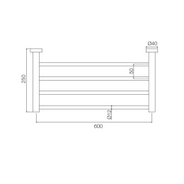 FIMA Carlo Frattini Rotola F6002/3CR Полка для полотенец 60 х 25 см