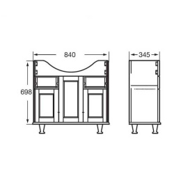 Фото Тумба под раковину Roca America (ZRU9302791) Орех