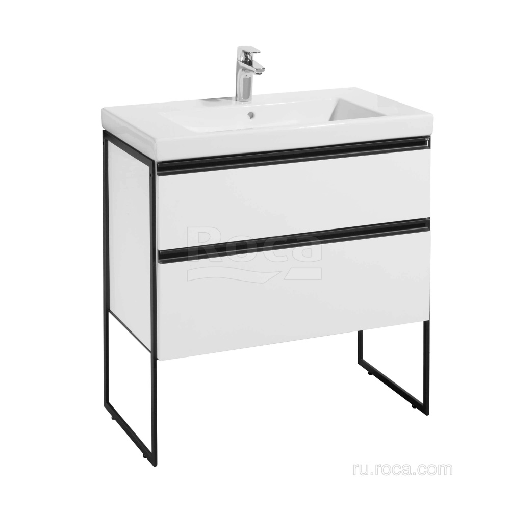 Фото Тумба под раковину Roca Domi (A857459806) белый глянцевый