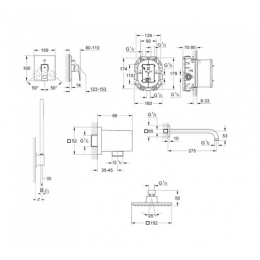 Душевая система Grohe Eurocube (117657/23409000) хром
