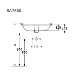 Раковина встраиваемая снизу Villeroy & Boch Architectura 5A766001 (57х37,5 см)