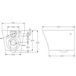 Инсталляция Tece с безободковым унитазом BelBagno Flay-R BB506CH, сиденье микролифт