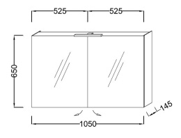 Зеркальный шкаф Jacob Delafon Lignum 105 см, EB1259-P6, цвет - натуральный дуб