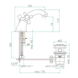 Смеситель Fiore Margot 26GO0622 для раковины