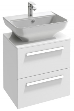 Тумба под раковину Jacob Delafon Struktura 55 см, EB1387-N18, белый блестящий