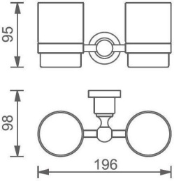 Фото Стакан Aquanet 3884D (двойной)