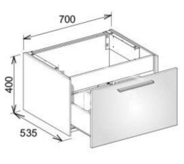 Фото Тумба Keuco Royal 60 32141210000, белый, глянцевый
