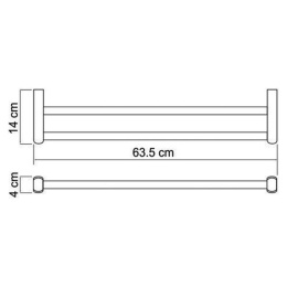 Полотенцедержатель WasserKRAFT Berkel 6840, двойной