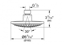 Фото Grohe Euphoria Cosmopolitan 28233000 Душ верхний 1 вид струи