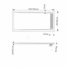 Душевой поддон RGW Stone Tray 14202910-01 прямоугольный