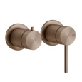 Смеситель для душа Gessi 316 Bath-Shower 54077#708, медь брашированная/шлифованная PVD (Copper Brush