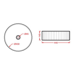Раковина накладная 44 см ArtCeram Millerighe (OSL010 05 00) белый