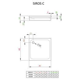 Акриловый поддон для душа Radaway Siros C 80x80x17 белый SBC8817-1