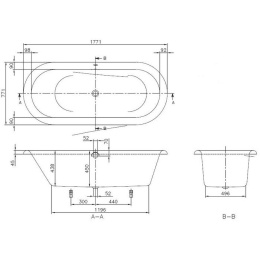Квариловая ванна Villeroy&Boch Nexus 177 x 77 см (UBQ180NEU7V-01) белый