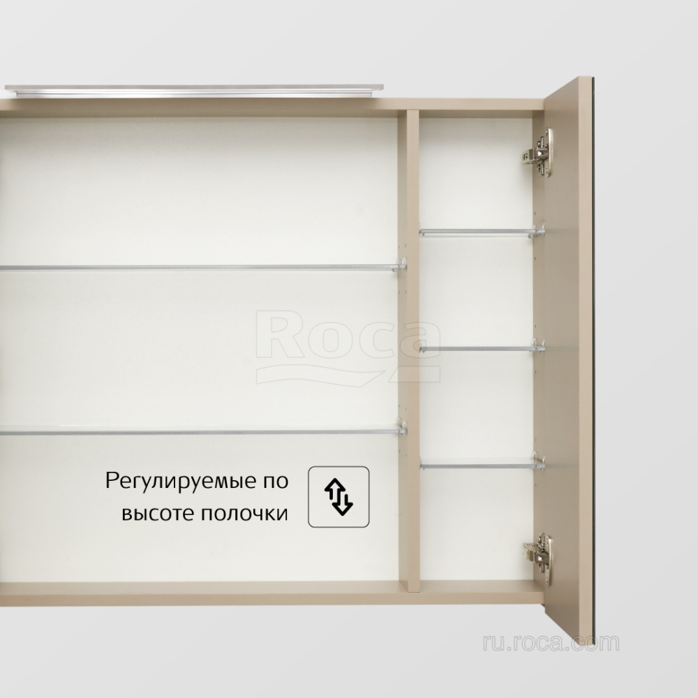 Фото Зеркальный шкаф Roca Oleta (A857647515) капучино