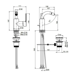 FIMA Carlo Frattini Mast F3152CR Смеситель для биде