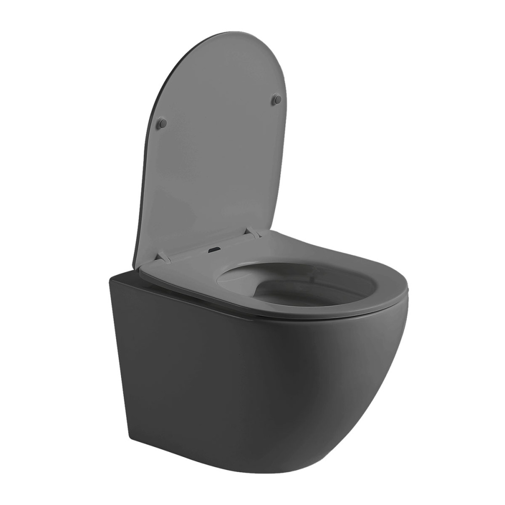 Унитаз подвесной Vincea Globo (VT1-14SMA) антрацит матовый