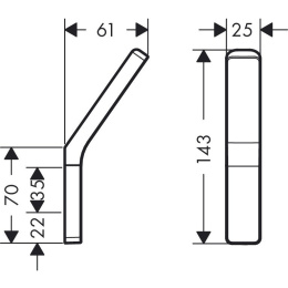 Axor Universal 42801000 Крючок для халатов (хром)