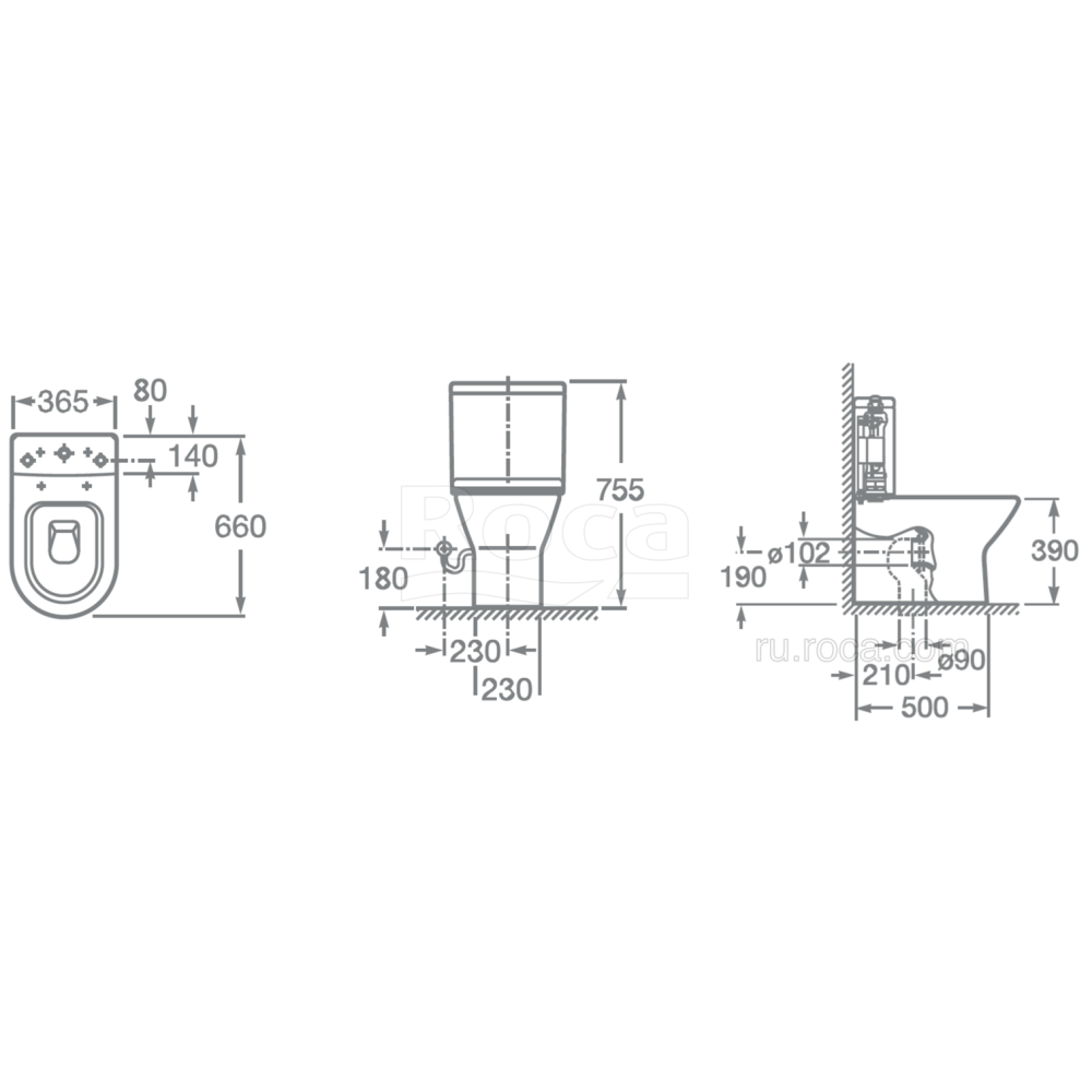 Унитаз-компакт Roca Faro (34D01000Y) белый
