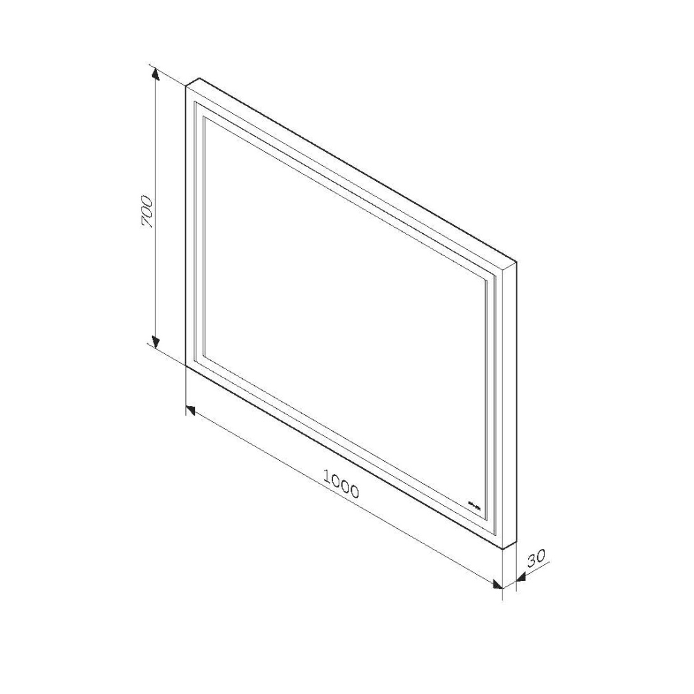 Зеркало с LED-подсветкой Am.Pm Gem (M91AMOX1001WG) серебристый