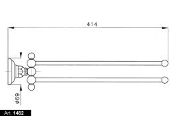 Держатель для полотенец Nicolazzi Classic 1482 BZ, бронза