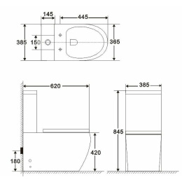 Бачок BelBagno Amanda BB051T