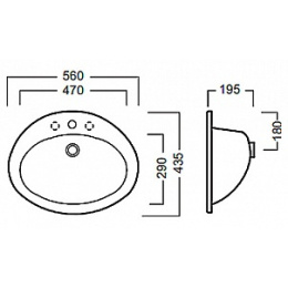 Раковина встраиваемая Hatria Marine (Y75101) белый