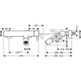 Axor Starck 10411000 Смеситель для ванны (хром)